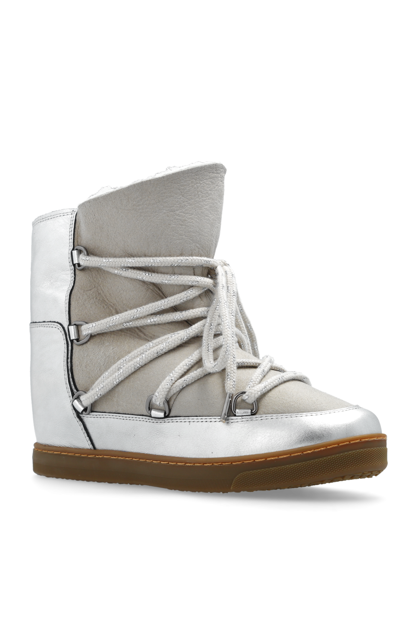 Silver 'Nowles' wedge boots Isabel Marant - Vitkac Italy